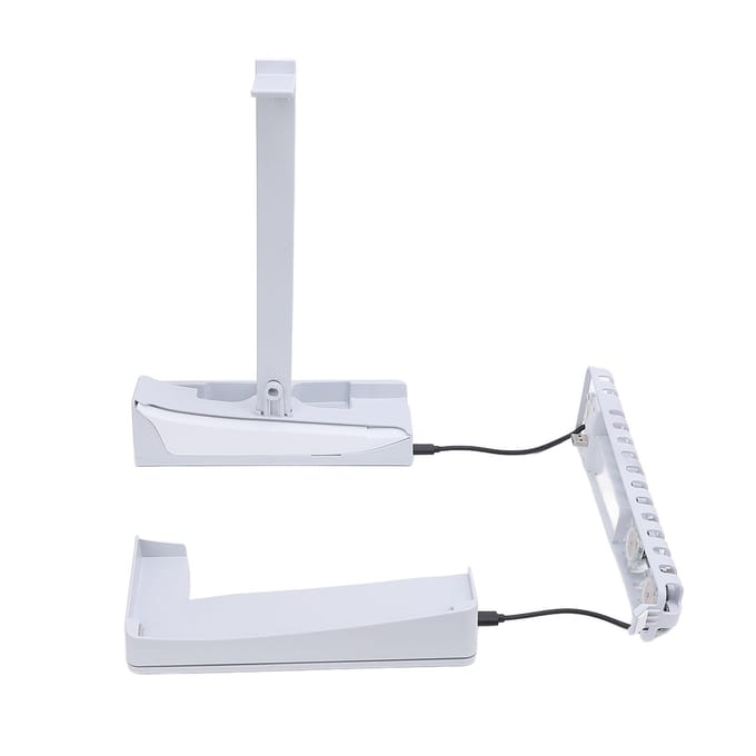 Station de refroidissement horizontale avec contrôleur, chargeur et ventilateur de refroidissement, éclairage 14 RGB rapide white