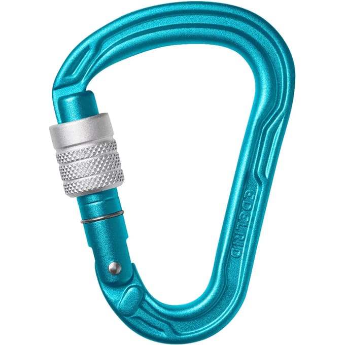 Edelrid Hms Strike Screw Karabijnhaak Blauw