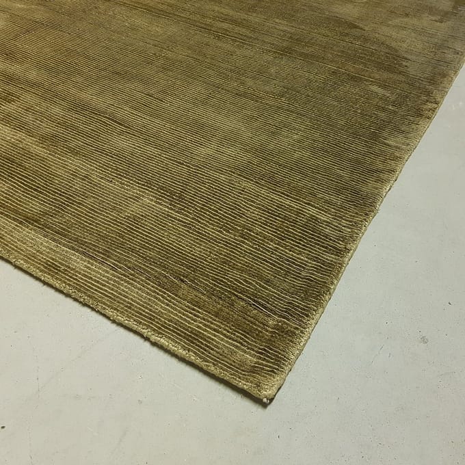 Rond Vloerkleed Felva Viscose Silk Groen - Rond 180 Ø - (L)