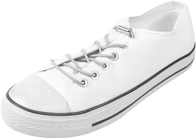 Elastische schoenveters | Draaisluiting | Verander je schoenen in instappers | Kleur: Zilver