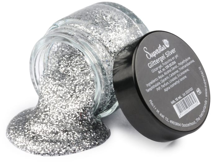 Superstar - Glittergel - Zilver - 15ml