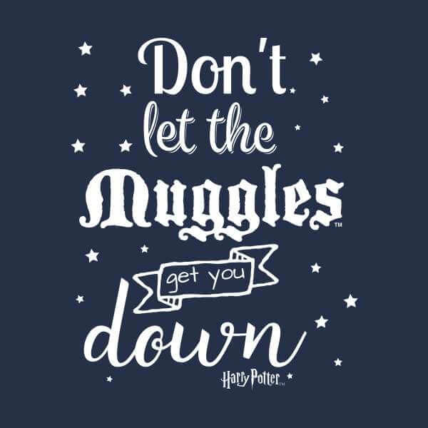 Harry Potter Don't Let The Muggles Get You Down Hoodie - Navy - S