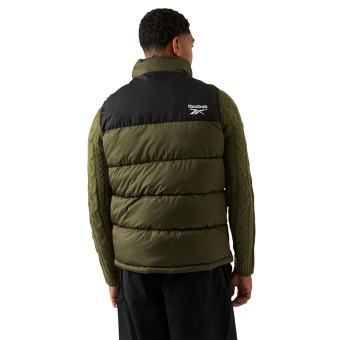 Reebok Heren Gewatteerd Gilet (Olijf)