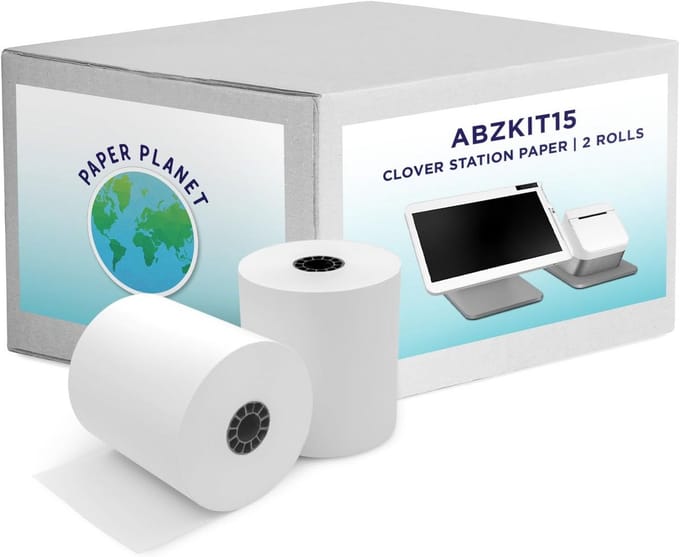 2 Rollen Thermisch Papier voor Clover POS Kassabonprinter Ontvangstrollen