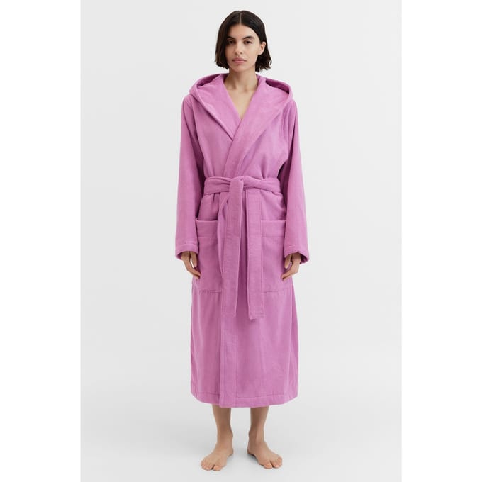 Tekla Unisex Hooded Bathrobe Magenta Größe: XL | Bademäntel Outlet | Unisex | Rosa
