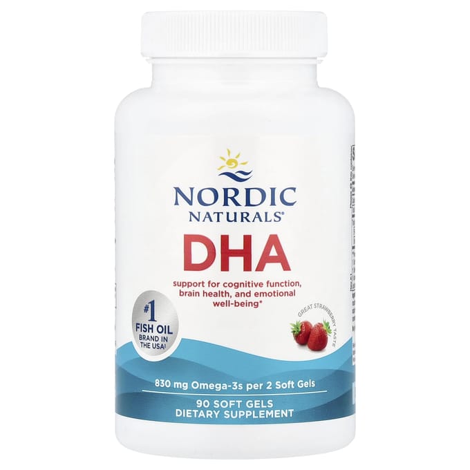 Dha, Aardbeiensmaak, 90 Zachte Capsules