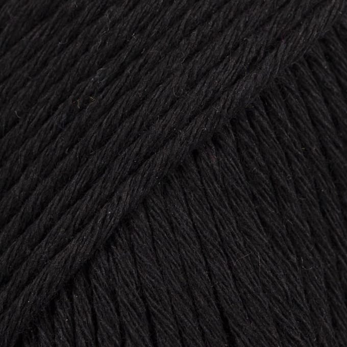 DROPS Cotton Light Uni Colour - 20 zwart - Katoen/Polyester Garen