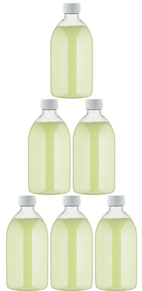 Scrubzout Fresh Ginger - 650 gram - Fles met witte dop - set van 6 stuks - Hydraterende Lichaamsscrub