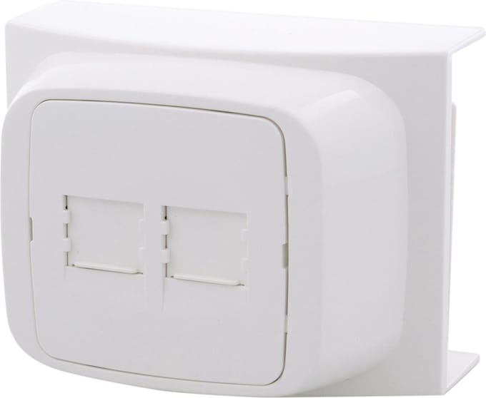 Attema K40 contactdoos tel/data CAT5 2x8-polig polarwit
