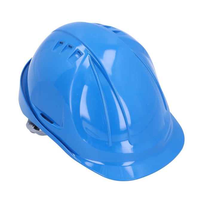 Blauwe Ademende ABS Veiligheidshelm Verstelbaar Anti-Smash Comfortabele Helm voor Bouwplaatsen blue
