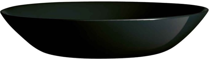 Luminarc Diwali Diep Bord Zwart 20 cm - Gehard Glas