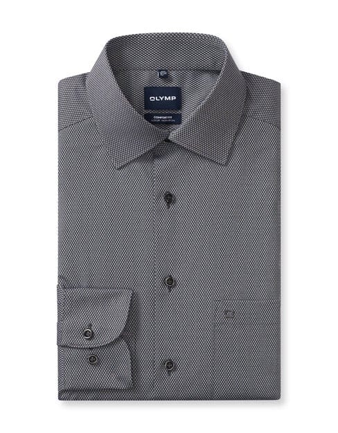 OLYMP Luxor Overhemd, Comfort Fit, New Kent, Zwart