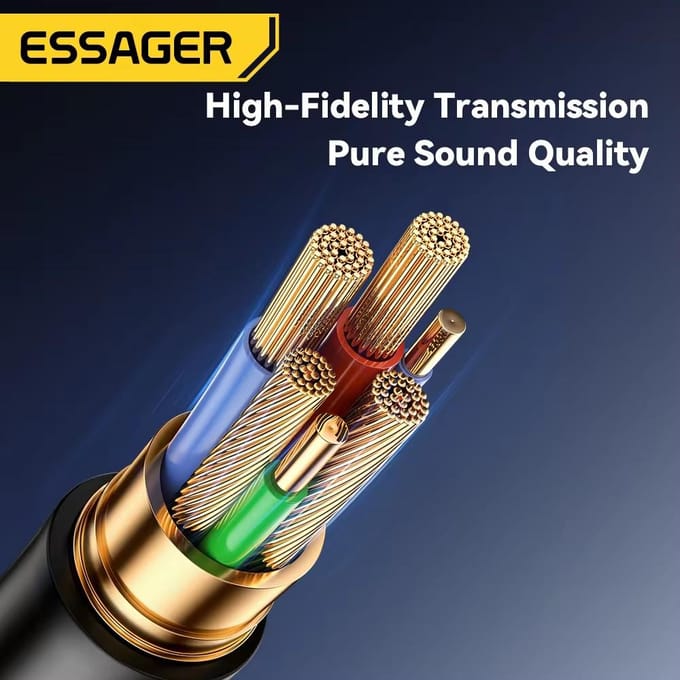 Essager USB Bluetooth Aux Adapter Dongle USB Naar 3.5mm Jack Audio Draadloze Handsfree Kit Voor Auto Stereo Ontvanger USB Zender Bluetooth v5.0 zwart