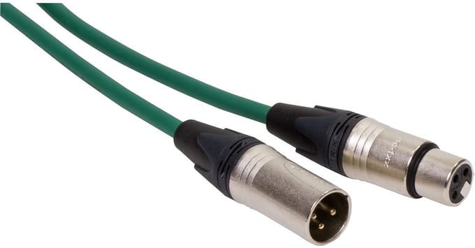 Cordial CPM 3 FM-GN Microkabel 3 m - Microfoonkabel