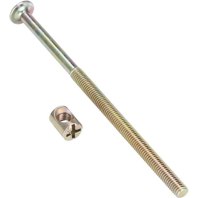10 STUKS M6 Koolstofstaal 120mm Meubelbouten Met 6mm Cilindermoeren Connector Bevestigingsmiddel