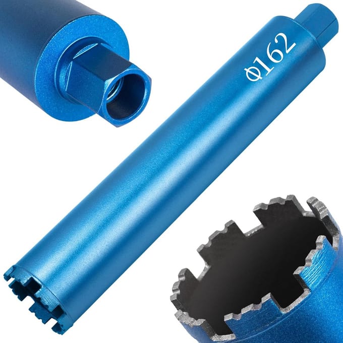 Ø 162mm Diamond Drill,1¼ inch UNC,Useful Length 400mm Diamond Drill Bit for Wet Drilling, Core Drill for Concrete - ShopVlot