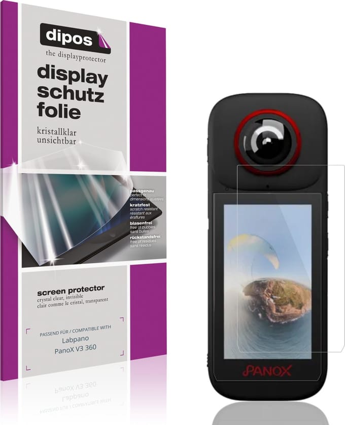 dipos – 4x Beschermfolie geschikt voor Labpano PanoX V3 360 | Krasbestendige & heldere Screenprotector Ultra-Thin