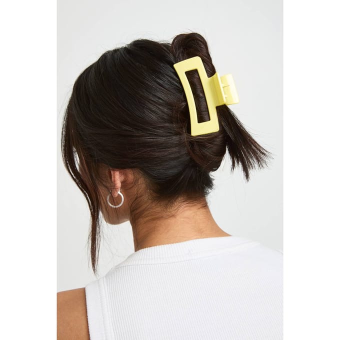 boohoo Dames Vierkante Haarclip Citroen