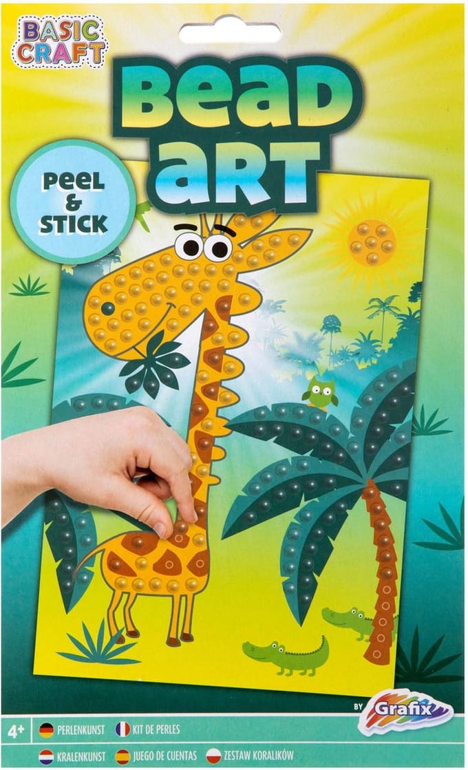 Bead art - diamond painting - Giraffe - diamond paint voor kinderen - knutselset