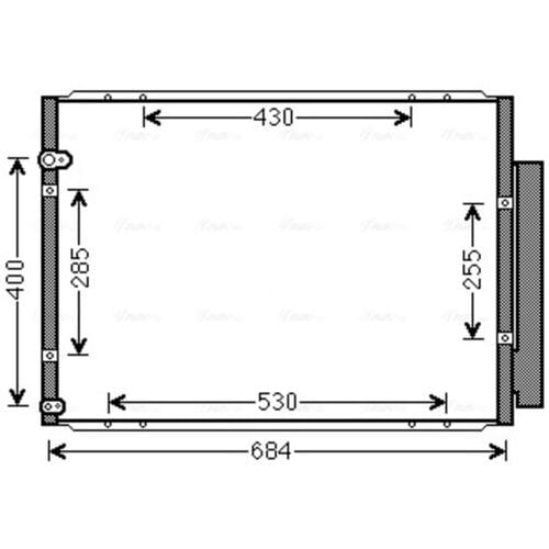 Condensator, airconditioning AVA COOLING TO5574D