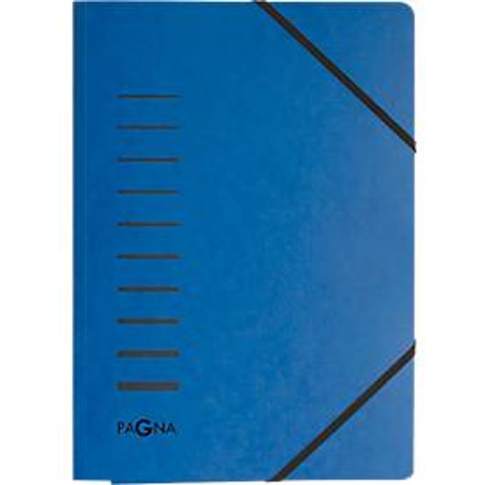 PAGNA elastomap, A4, 3 flappen, per stuk, blauw