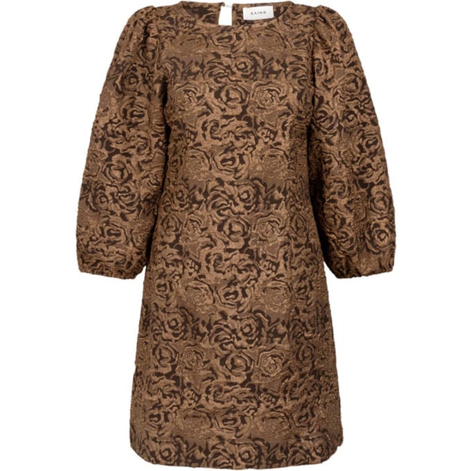 AAIKO Nicolette Pes 547 Dames - Jurk - Bruin - Maat L