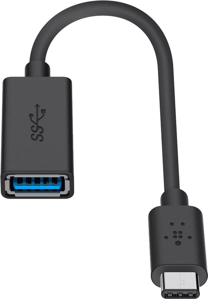 Belkin - USB-C naar USB-A Adapter - USB 3.2 Gen 1 - 5 Gbps - 1.5A - Zwart