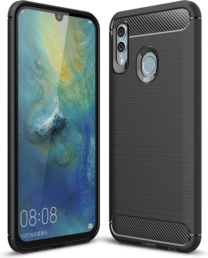 Ntech Soft Brushed TPU Hoesje Geschikt voor Huawei P Smart 2019 - Matt Zwart
