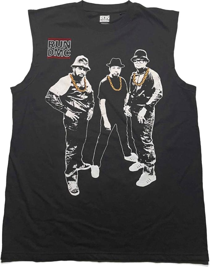 Run DMC - Gold Chains Photo Tanktop - M - Zwart