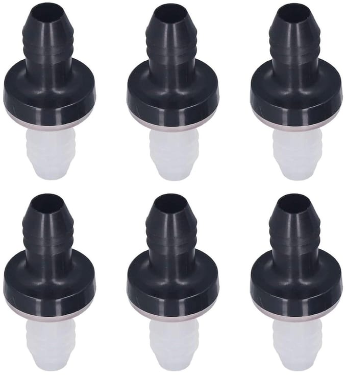6 Stuks Kunststof Terugslagklep 10 mm - Waterbehandeling - Set van 6 - Voor Waterpompstysteem