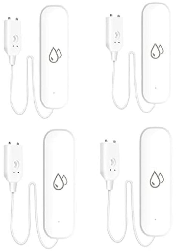 Slimme WiFi Water Alarm Sensor voor Smart Home - Waterlekkage Detector (4 Stuks)