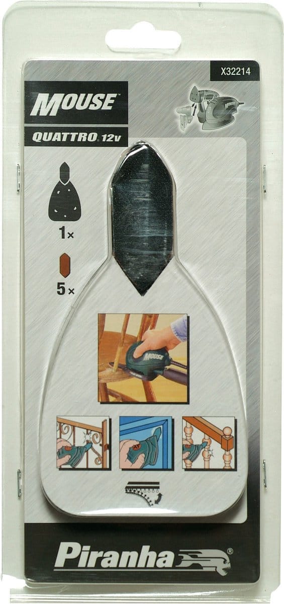 Piranha voorzetzool - Mouse - X 32214-XJ - + 5 schuurvellen