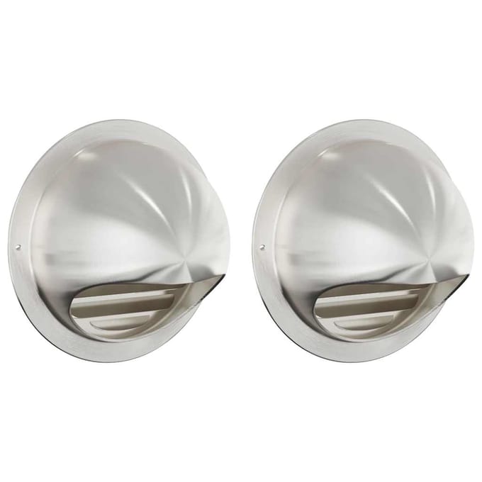 vidaXL Luchtventilatie roosters 2 st zilver 150 mm Roestvrij staal