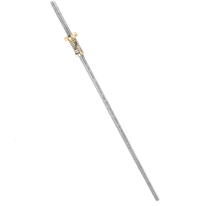 T8 Draadstang Schroef met Anti-Backlash Veerbelaste Moer voor 3D Printer (400mm) white