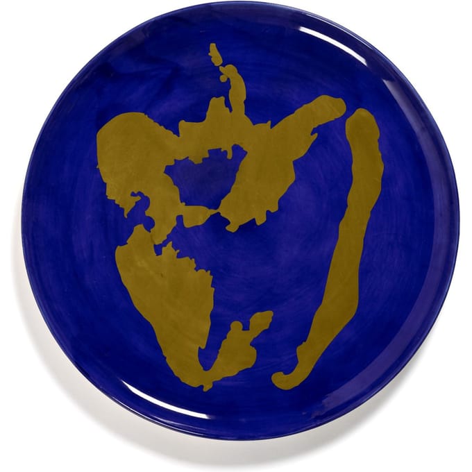 Serax Feast Serveerschaal L - blauw/peper gold