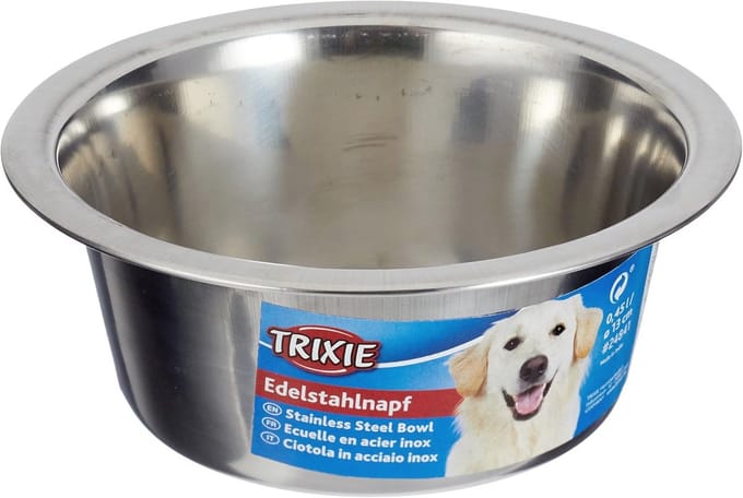 Edelstalen honden- of kattennap 0,45 L - 12 cm diameter