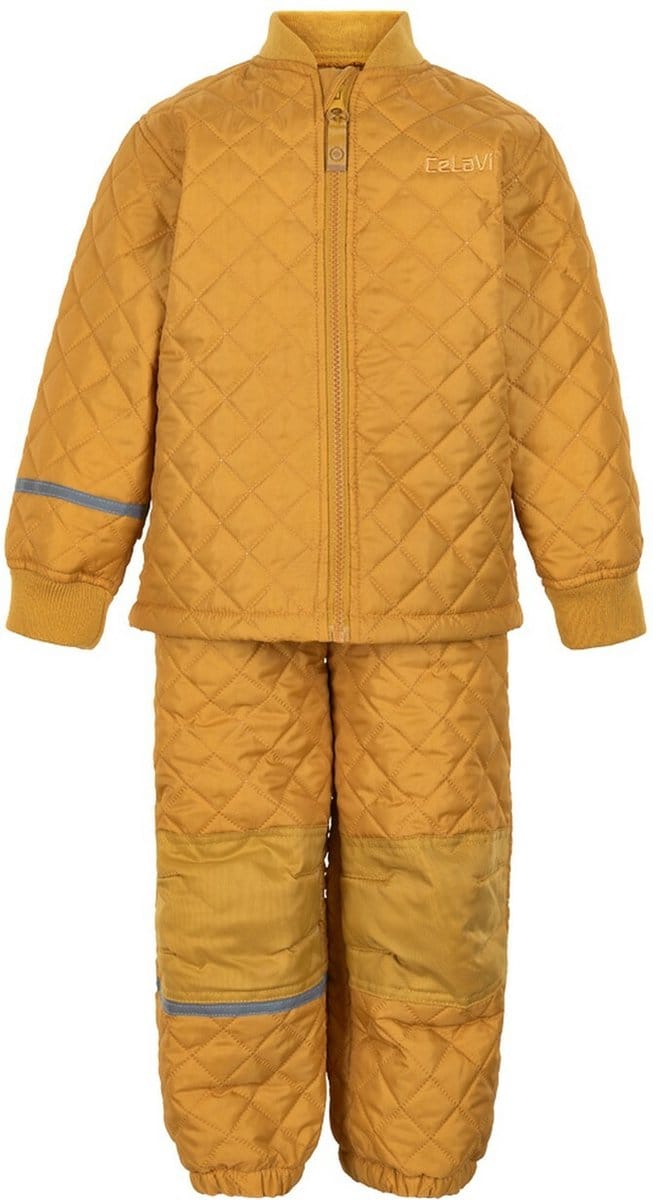 Celavi - Basic thermoset voor kinderen - Solid - Mineraal Geel - maat 86cm
