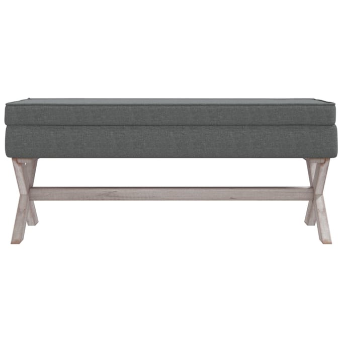 vidaXL - Opbergkruk - 110x45x49 - cm - stof - donkergrijs