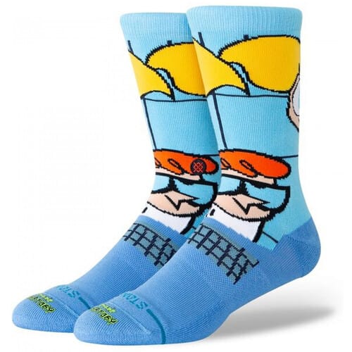 Stance unisex casual sokken dexters crew blauw (Cartoon Network)