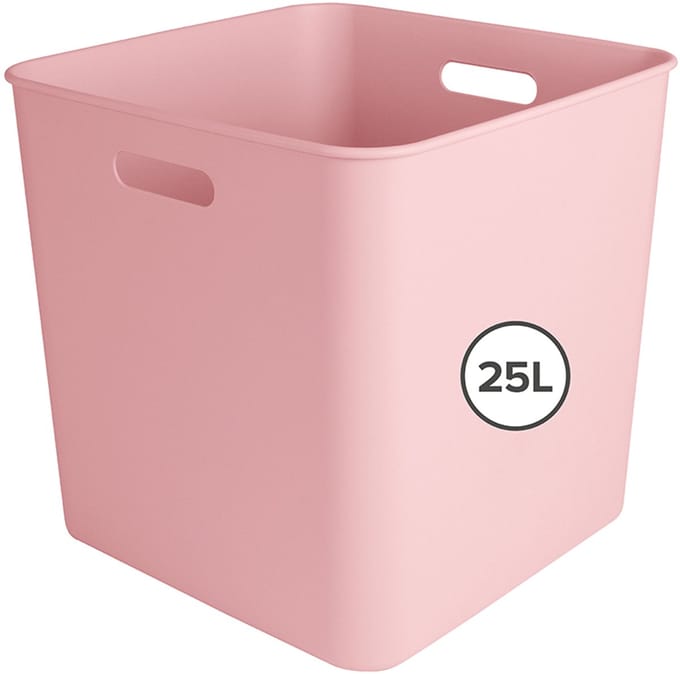 Sunware Sigma home cube box 25L - 31.8x31.8x31.1 cm - Roze
