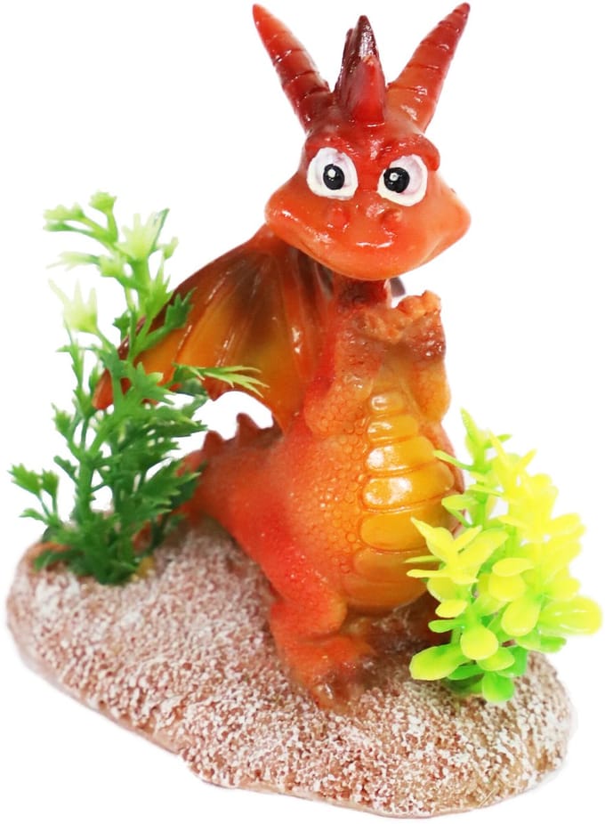 De Boon Rood draak aquarium ornament van polyresin | 8,5 cm decoratie