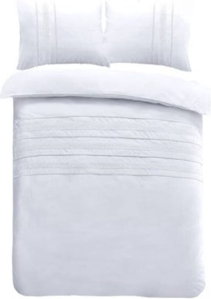 Papillon Madrid Dekbedovertrek - Eenpersoons - 140x200/220 cm - Wit