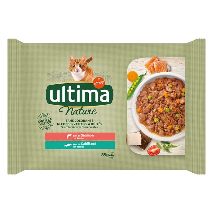 Ultima Cat Nature 12 x 85 g - Zalm & Kabeljauw