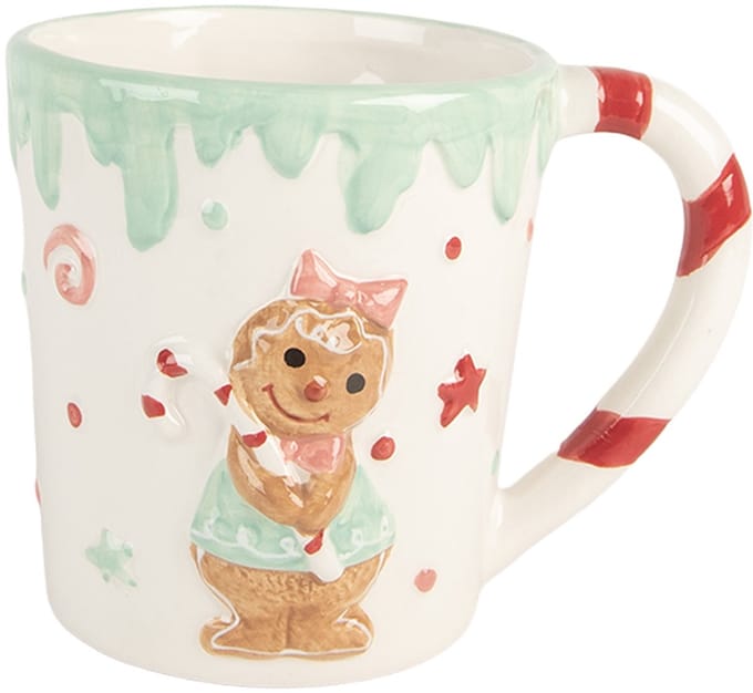 Clayre & Eef Mok Kerstman 400 ml Wit Keramiek