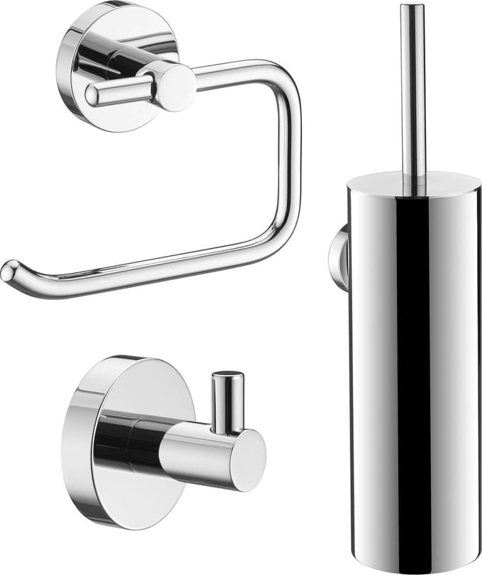 Ben Rundo 3-delige toiletset Chroom