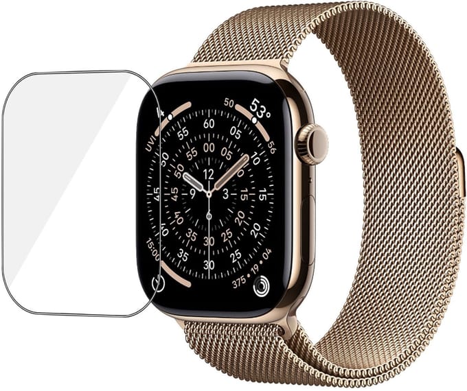 Folie Screenprotector Geschikt voor Apple Watch 46mm - Screenprotector - Beschermglas Folie