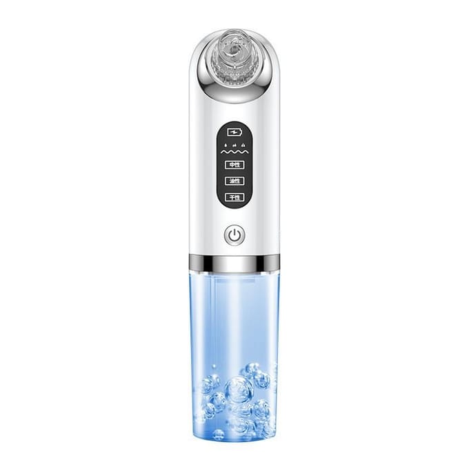 Petit Absorbeur de Points Noirs à Bulles, Éliminateur Électrique Portable de Points Noirs, Nettoyage du Visage à Domicile, Introduction d'Hydratation, Instrument d'Injection d'Oxygène white