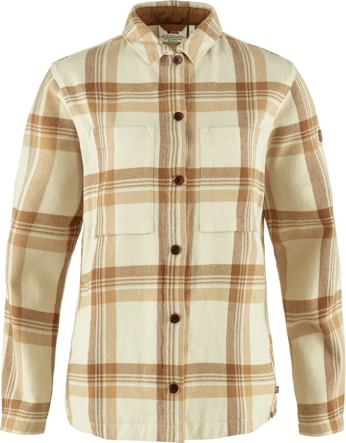 Fjällräven Singi Flannel - Chalk white-dune beige - Maat Damen_S