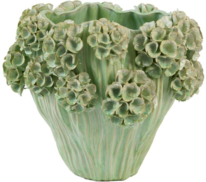 Light&living Vaas deco Ø38x32 cm LUSERNA keramiek mint groen