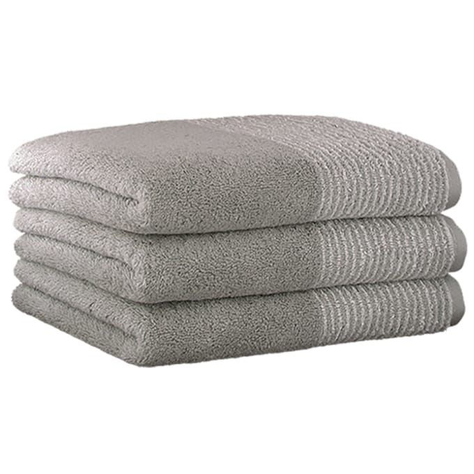 Cawoe Handdoek Luxury Home Two-Tone Een maat, 50x100 Set van 3